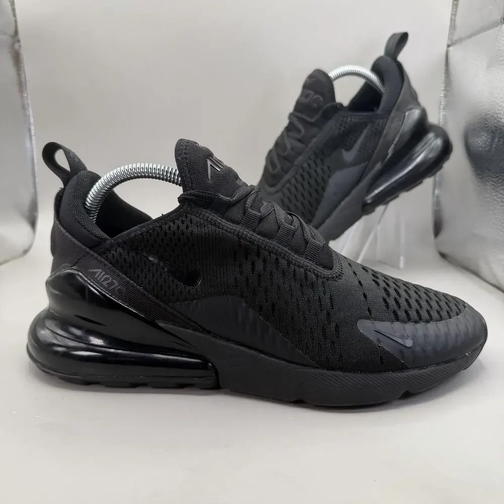 Nike Air Max 270 Lifestyle Shoes Mens Size 8 Black Sneakers AH8050-005 **READ**